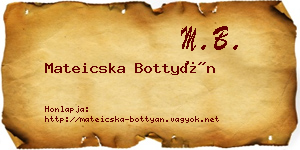 Mateicska Bottyán névjegykártya